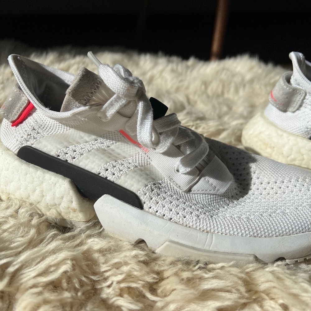 Adidas mesh white workout shoes